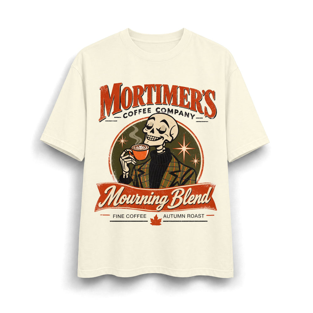 Mortimer’s Mourning Blend Coffee Skeleton T-Shirt