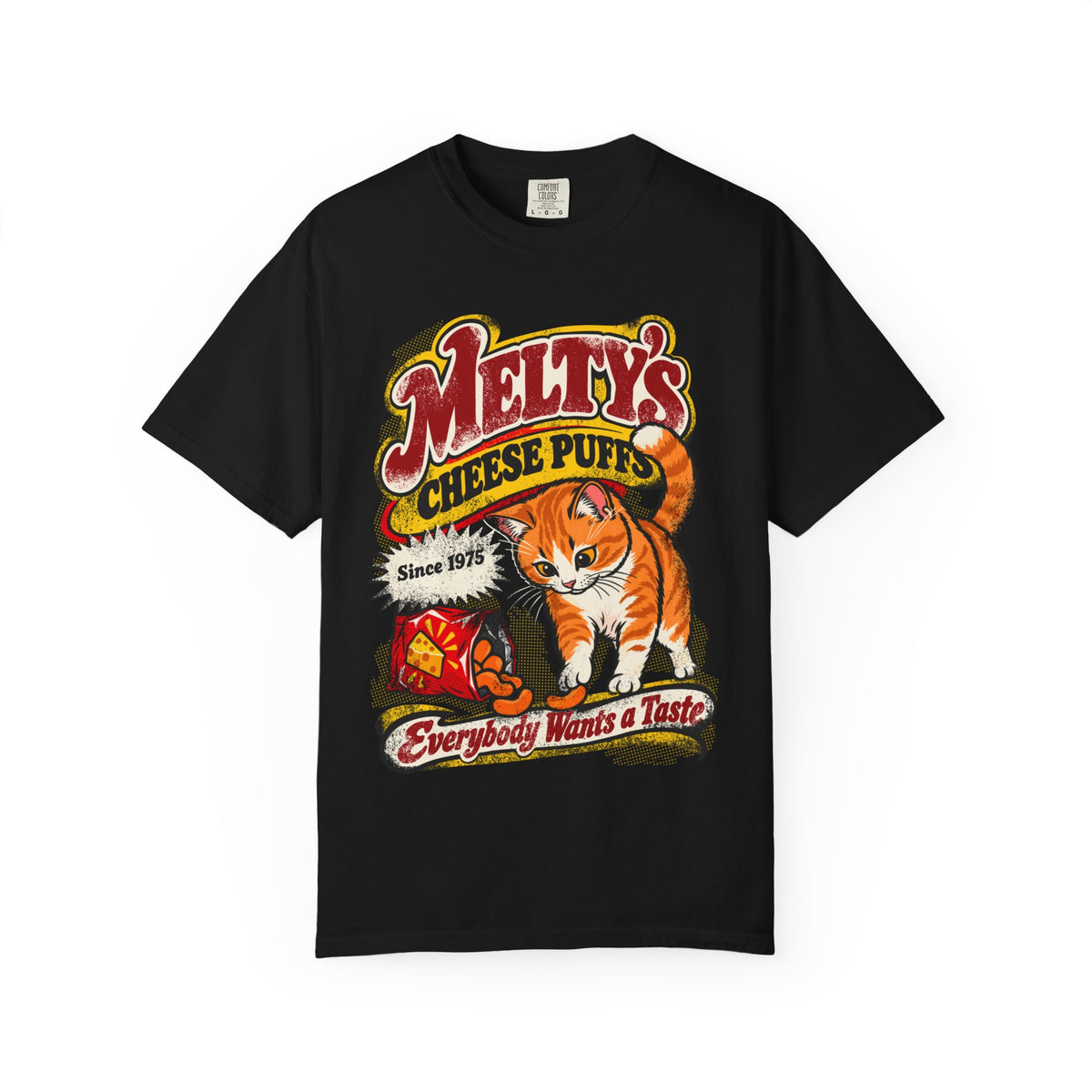 Melty’s Cheese Puffs Orange Cat Graphic T-Shirt