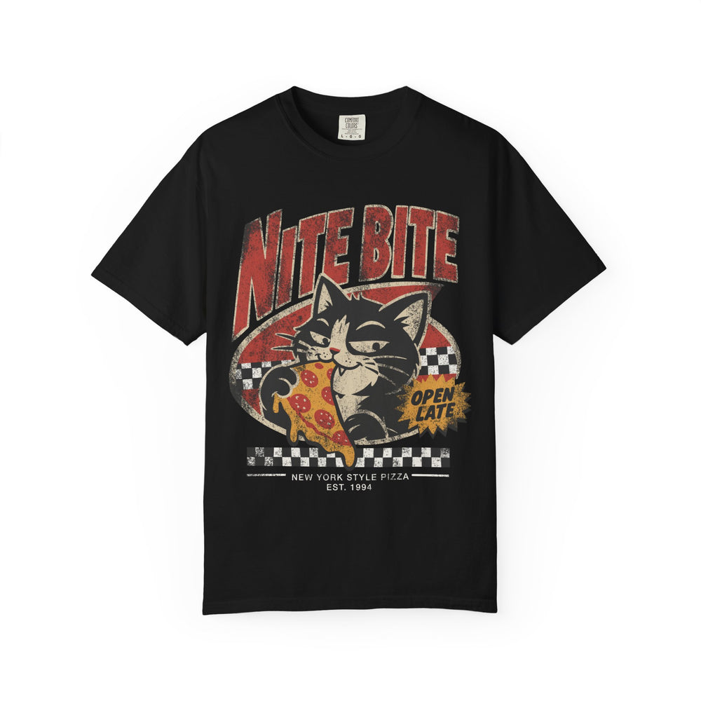NiteBite Pizza Cat Graphic T-Shirt