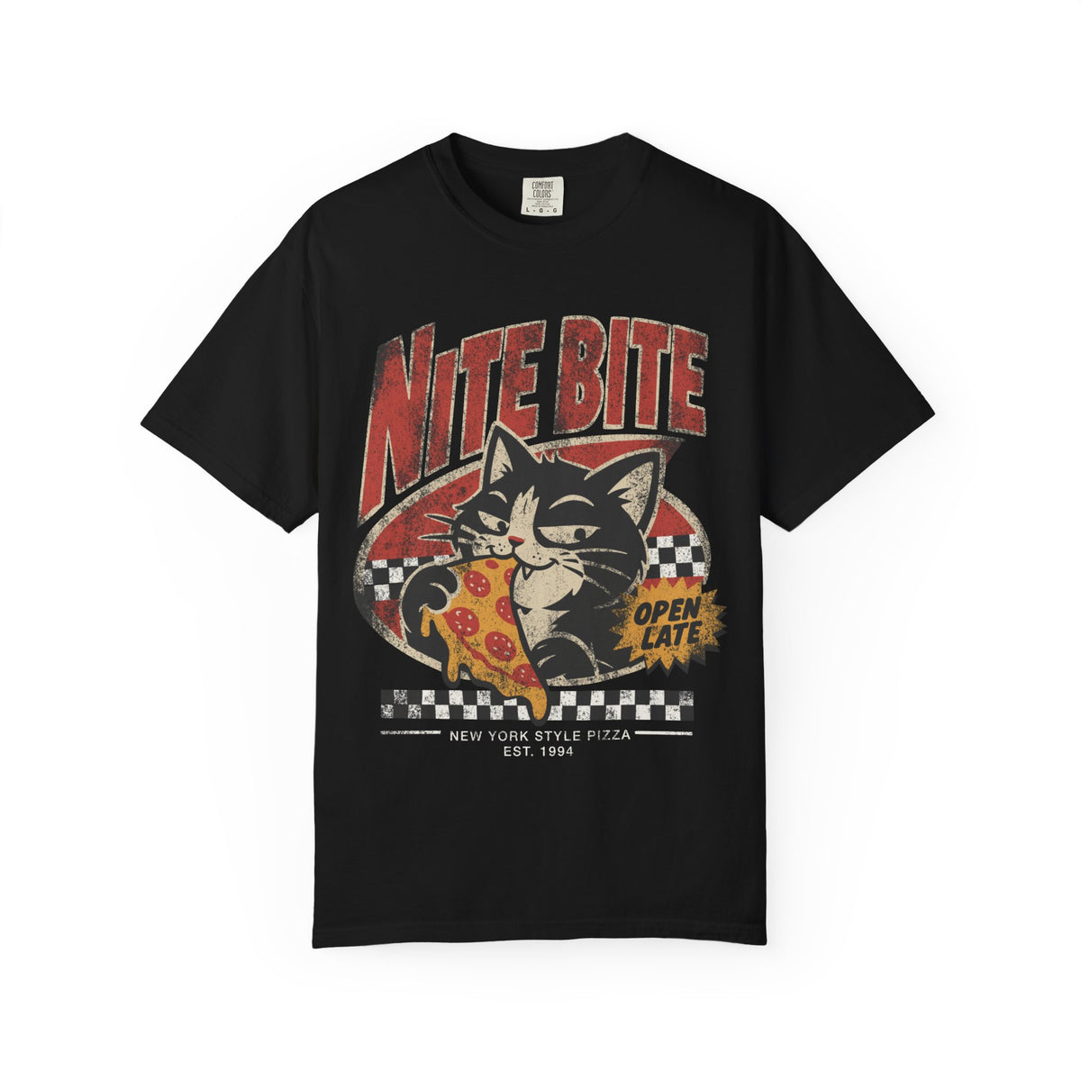NiteBite Pizza Cat Graphic T-Shirt