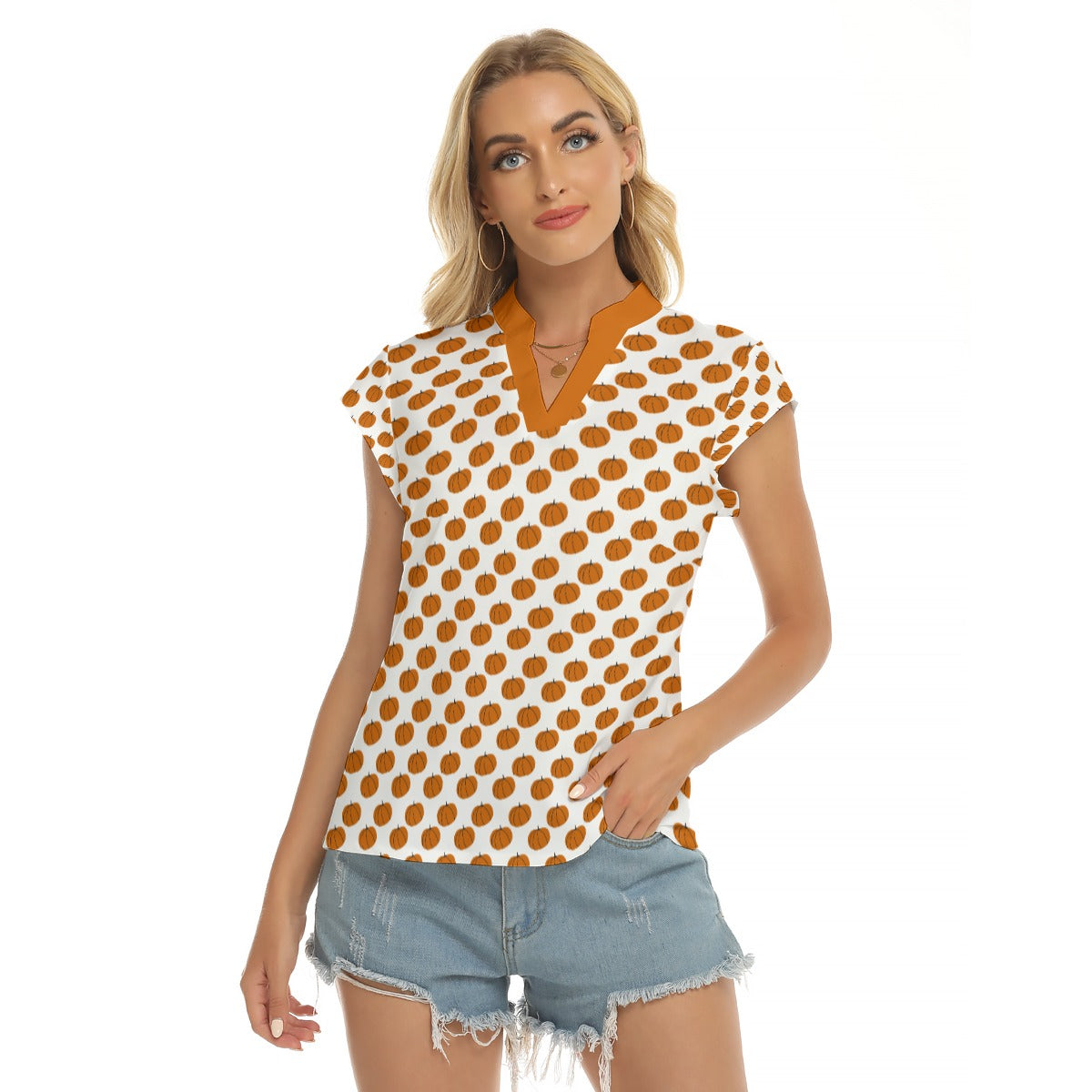Sunwashed V-Neck Blouse