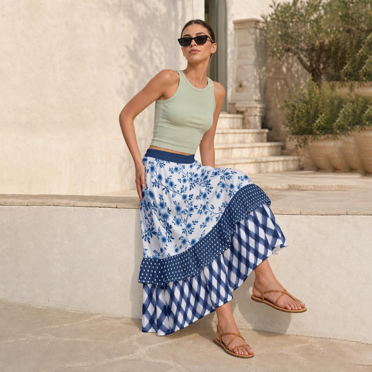 Blue Bazaar Ruffle Skirt