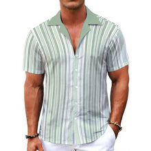 Evergreen Stripe Camp Shirt