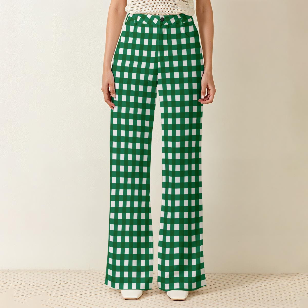 Gallery Green Wide-Leg Pants
