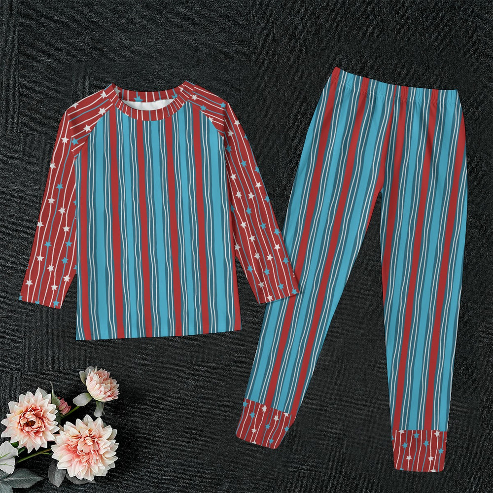 Afterglow Stripe Kids Pajama Set