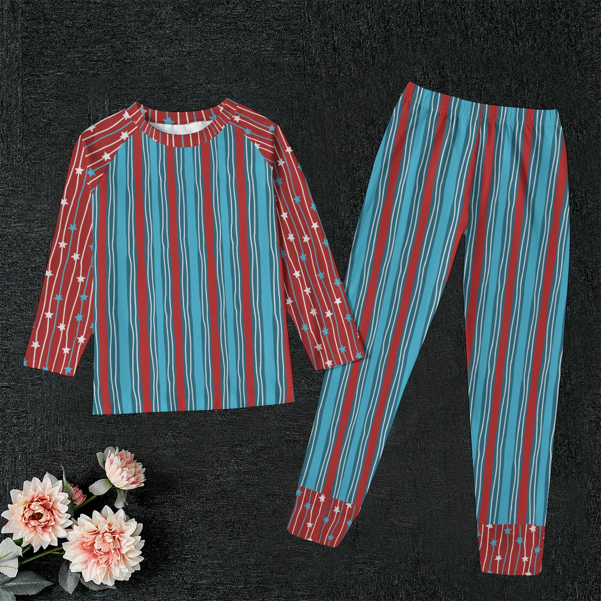 Afterglow Stripe Kids Pajama Set